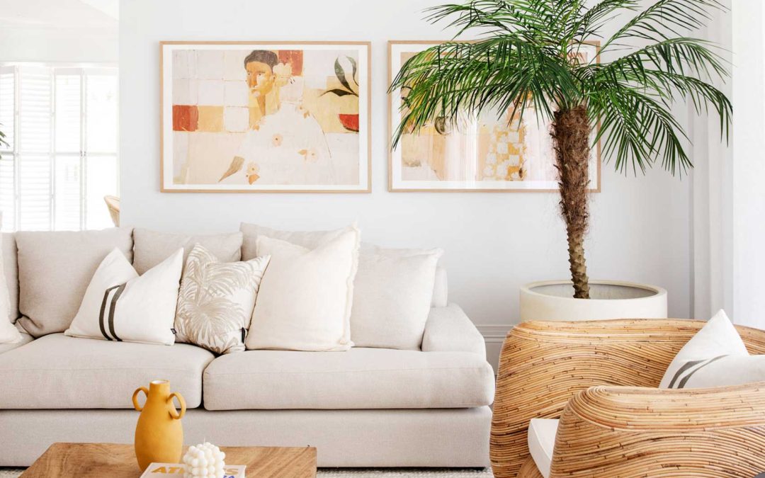 HOW TO HANG ARTWORK ABOVE A SOFA